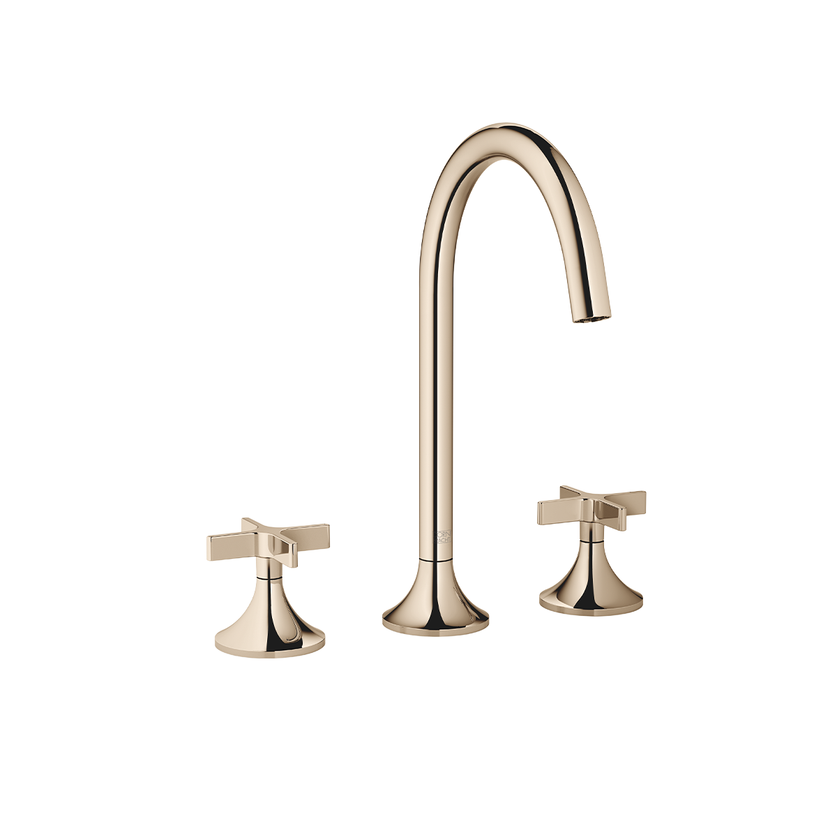 Dornbracht VAIA Three-hole crosshead basin mixer with pop-up waste - Champagne (22kt Gold)
