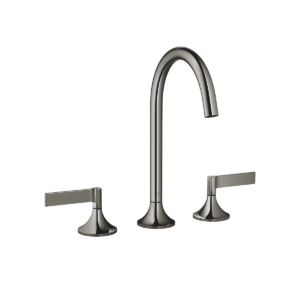Dornbracht VAIA Three-hole lever basin mixer with pop-up waste - Dark Chrome