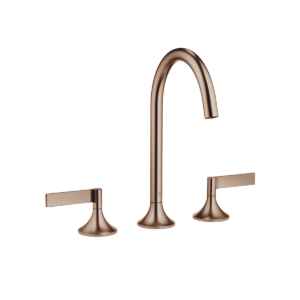 Dornbracht VAIA Three-hole lever basin mixer with pop-up waste - Brushed Bronze