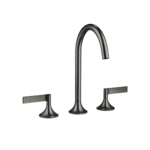 Dornbracht VAIA Three-hole lever basin mixer with pop-up waste - Brushed Dark Platinum