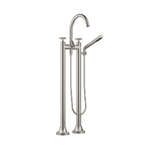 Dornbracht VAIA Two-hole bath mixer for free-standing assembly with hand shower set - Brushed Platinum