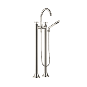 Dornbracht VAIA Two-hole bath mixer for free-standing assembly with hand shower set - Platinum