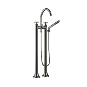 Dornbracht VAIA Two-hole bath mixer for free-standing assembly with hand shower set - Dark Chrome