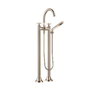 Dornbracht VAIA Two-hole bath mixer for free-standing assembly with hand shower set - Champagne (22kt Gold)