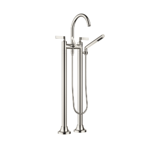 Dornbracht VAIA Two-hole bath mixer for free-standing assembly with hand shower set - Platinum