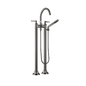 Dornbracht VAIA Two-hole bath mixer for free-standing assembly with hand shower set - Dark Chrome