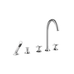 Dornbracht VAIA five-hole bath mixer for deck mounting with diverter & crossheads - Chrome