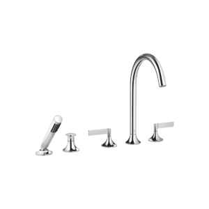 Dornbracht VAIA five-hole bath mixer for deck mounting with diverter & levers - Chrome