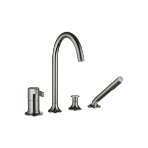 Dornbracht VAIA Bath shower set for bath rim or tile edge installation - Dark Chrome