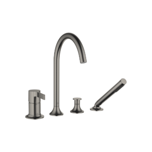 Dornbracht VAIA Bath shower set for bath rim or tile edge installation - Brushed Dark Platinum