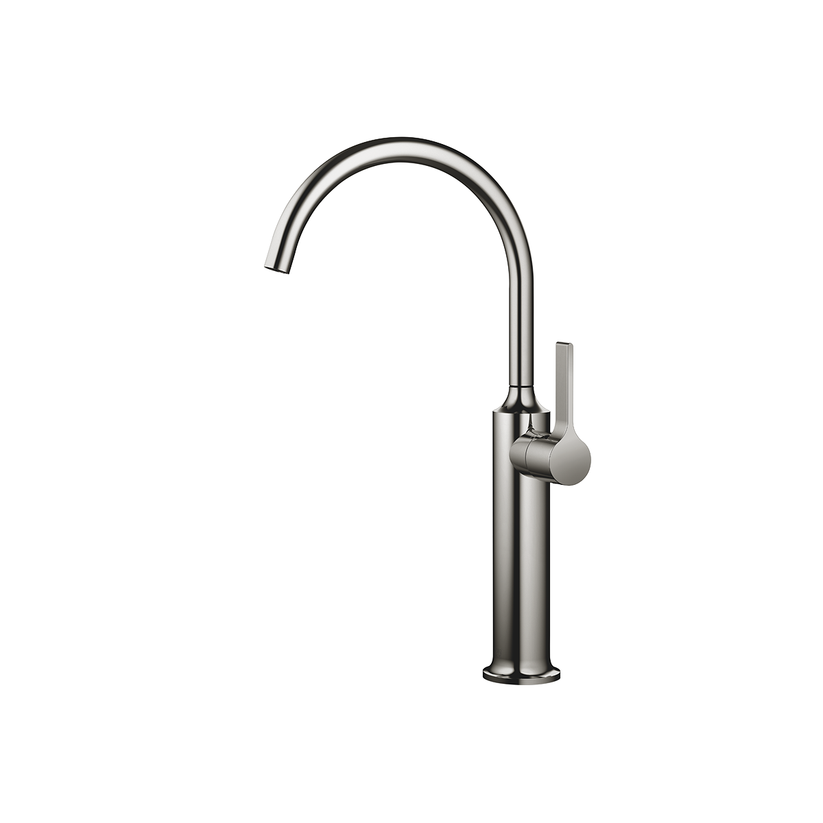 Dornbracht VAIA Single-lever basin mixer with raised base without pop-up waste - Dark Chrome