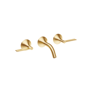 Dornbracht VAIA Wall-mounted basin mixer without pop-up waste - Brushed Durabrass (23kt Gold)