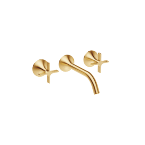 Dornbracht VAIA Wall-mounted basin mixer without pop-up waste - Brushed Durabrass (23kt Gold)