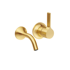 Dornbracht VAIA Wall-mounted single-lever basin mixer without pop-up waste - Brushed Durabrass (23kt Gold)