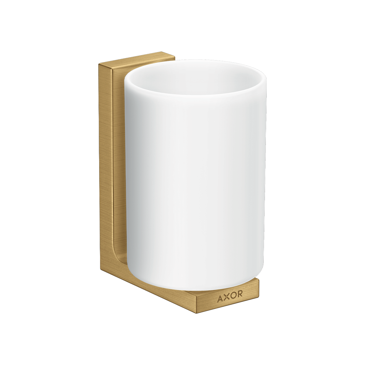 AXOR Universal Rectangular Toothbrush tumbler - Brushed Gold Optic
