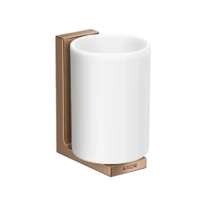 AXOR Universal Rectangular Toothbrush tumbler - Polished Red Gold