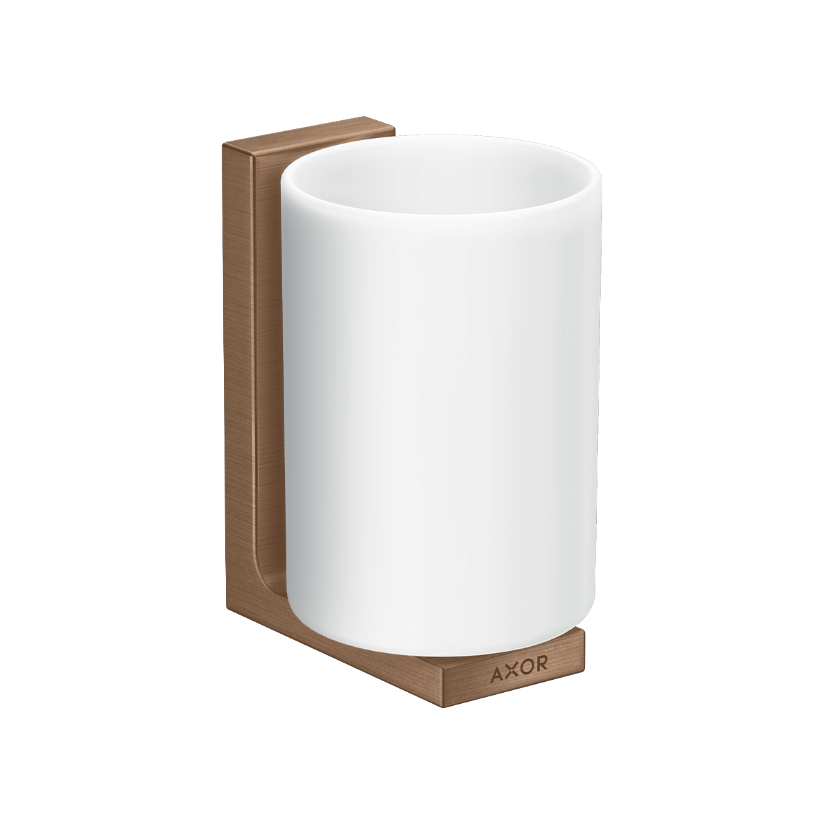 AXOR Universal Rectangular Toothbrush tumbler - Brushed Red Gold