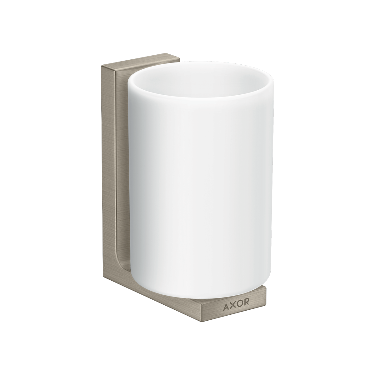 AXOR Universal Rectangular Toothbrush tumbler - Brushed Nickel