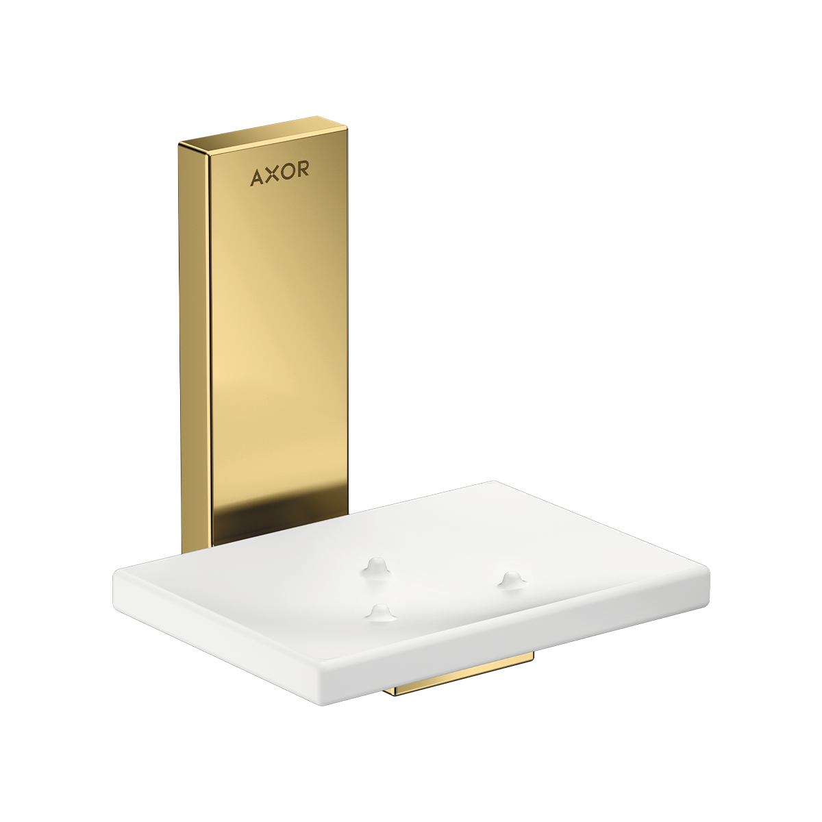 AXOR Universal Rectangular Soap dish - Polished Gold Optic