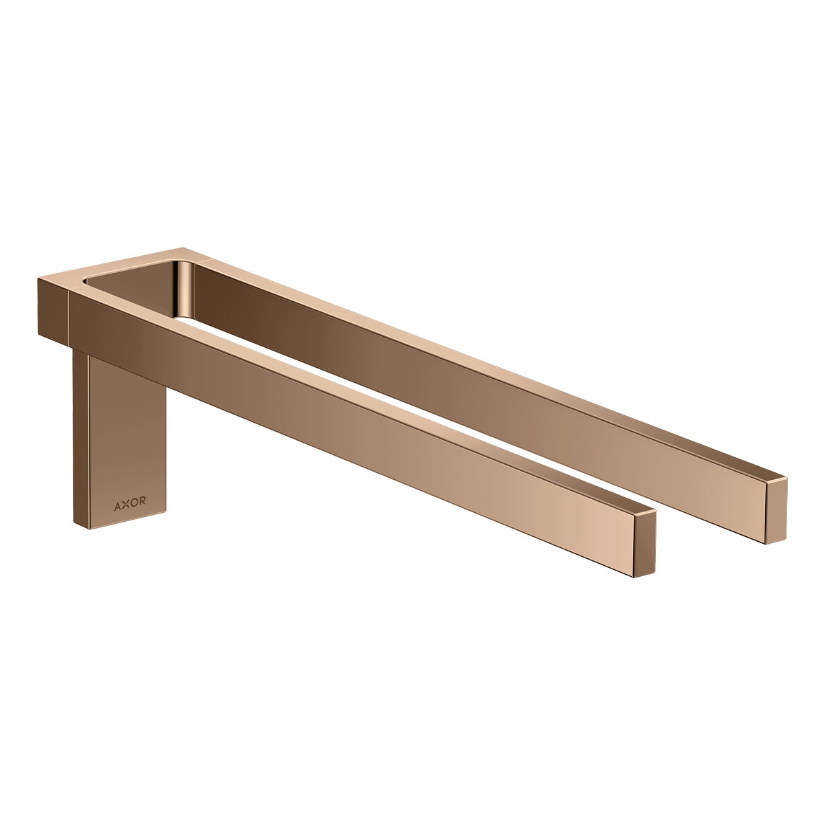 AXOR Universal Rectangular Towel holder twin-handle - Polished Red Gold