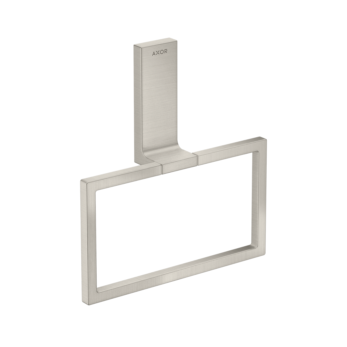 AXOR Universal Rectangular Towel ring - Stainless Steel Optic
