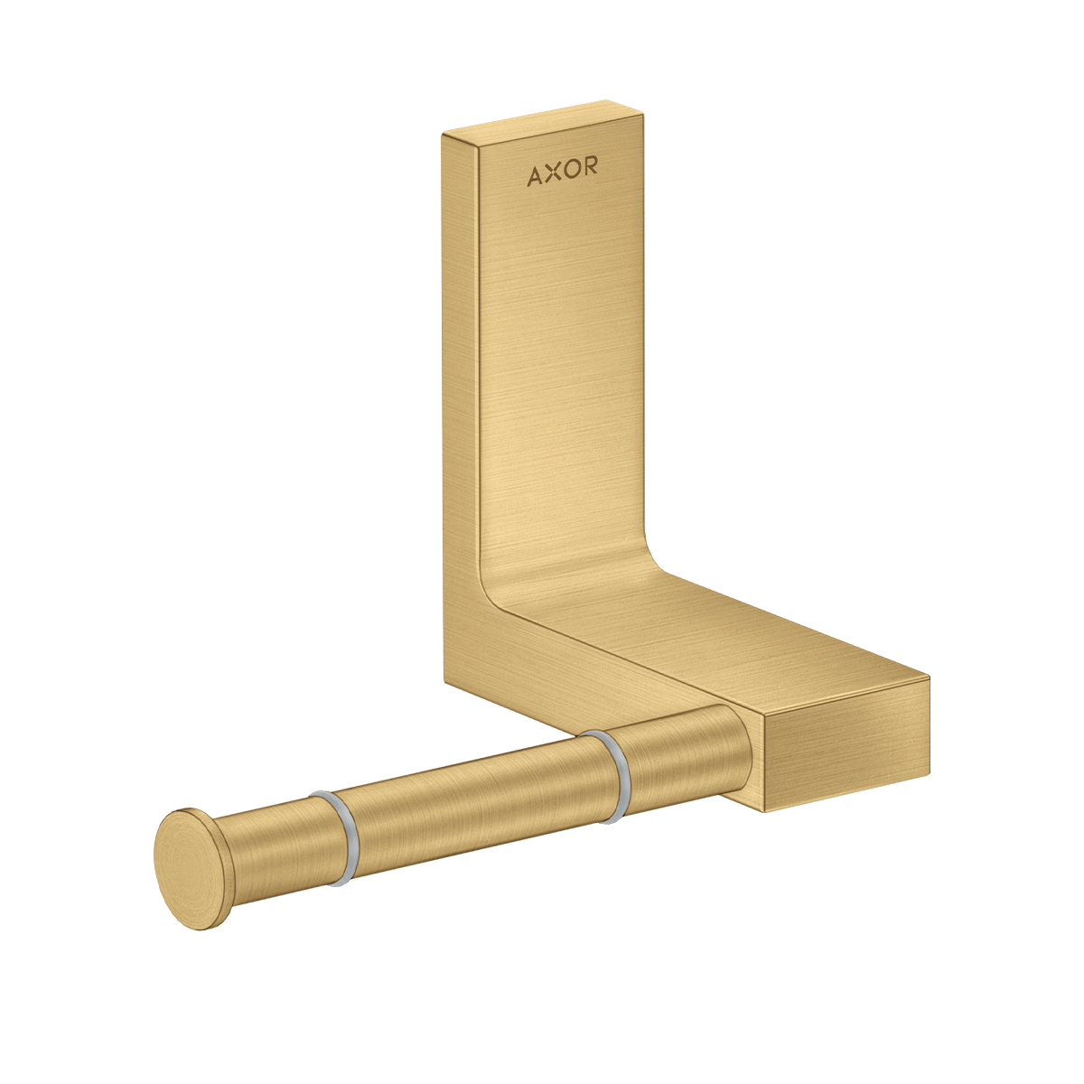 AXOR Universal Rectangular Toilet paper holder - Brushed Gold Optic
