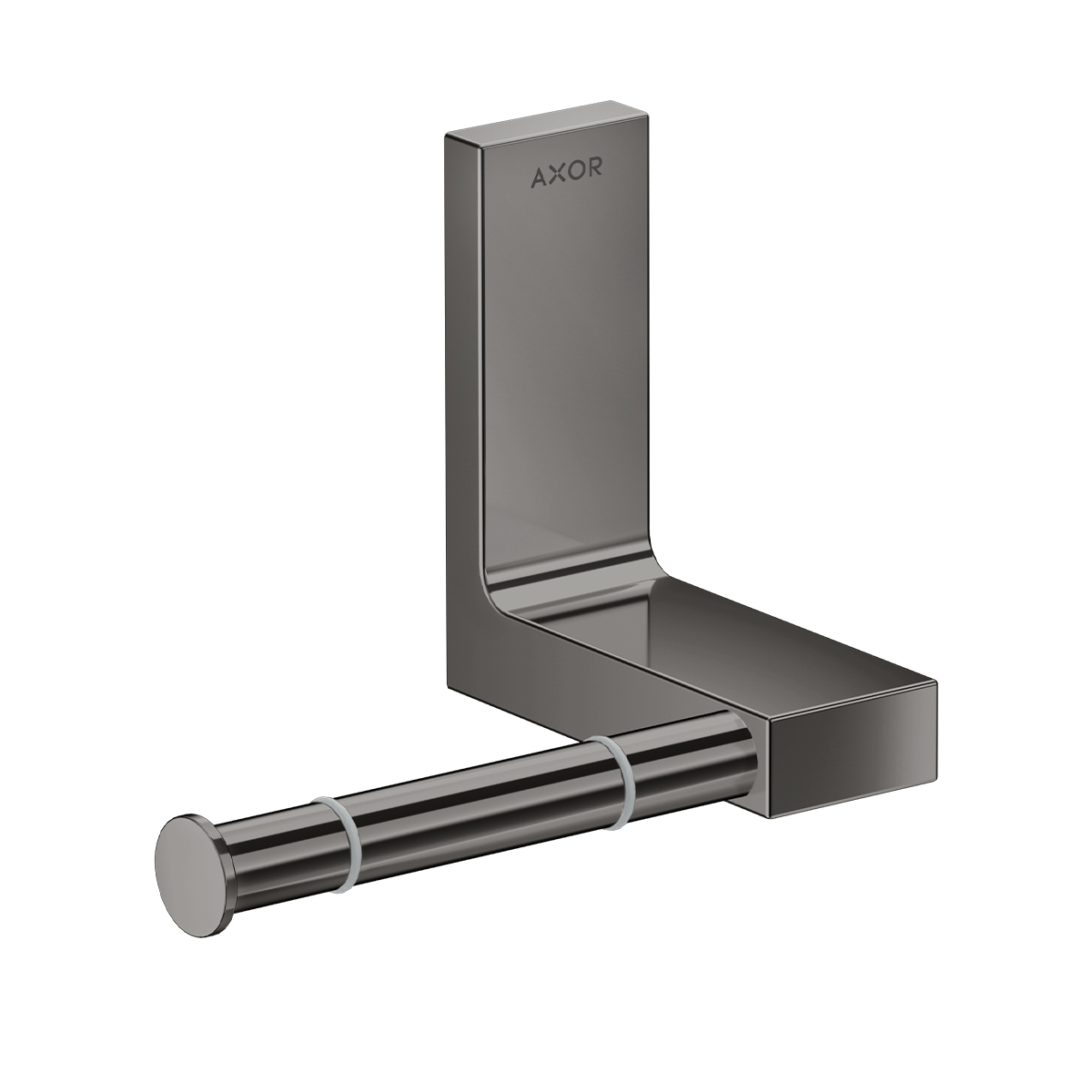 AXOR Universal Rectangular Toilet paper holder - Polished Black Chrome