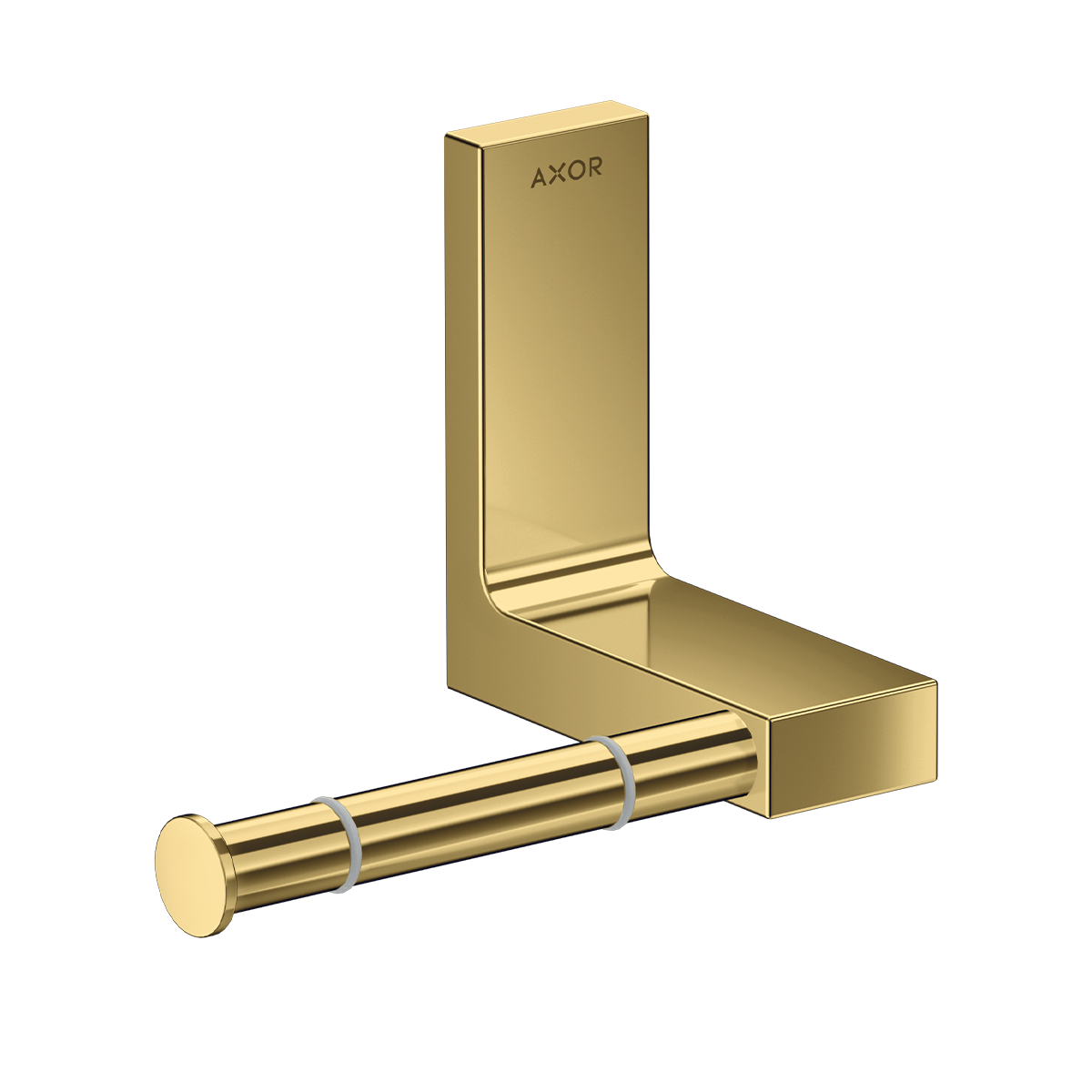 AXOR Universal Rectangular Toilet paper holder - Polished Gold Optic