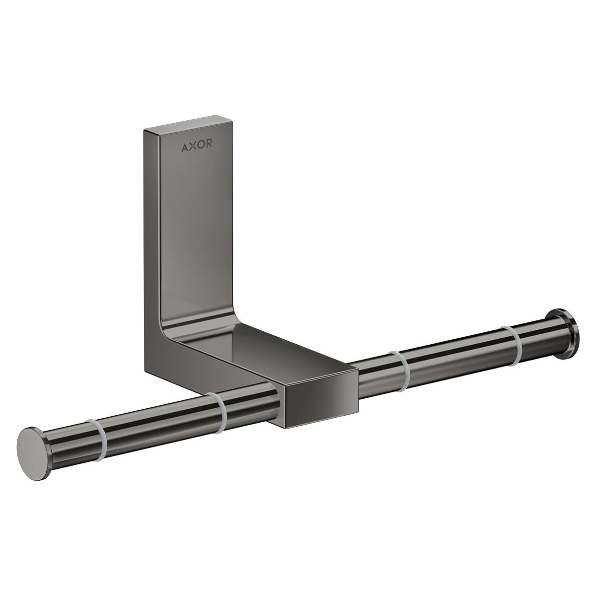 AXOR Universal Rectangular Toilet paper holder double - Polished Black Chrome