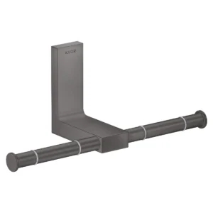 AXOR Universal Rectangular Toilet paper holder double - Brushed Black Chrome