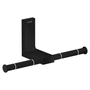 AXOR Universal Rectangular Toilet paper holder double - Matt Black