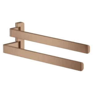 AXOR Universal Softsquare Towel holder twin-handle - Brushed Red Gold