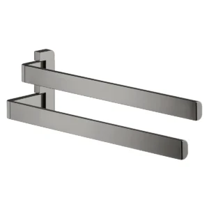 AXOR Universal Softsquare Towel holder twin-handle - Polished Black Chrome