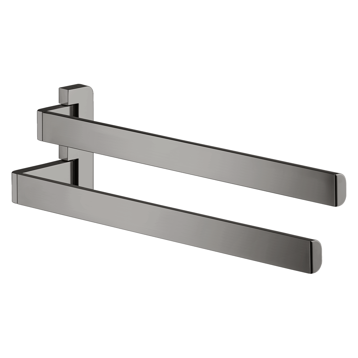 AXOR Universal Softsquare Towel holder twin-handle - Polished Black Chrome