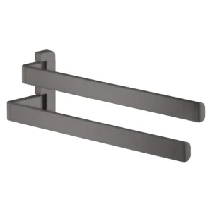AXOR Universal Softsquare Towel holder twin-handle - Brushed Black Chrome