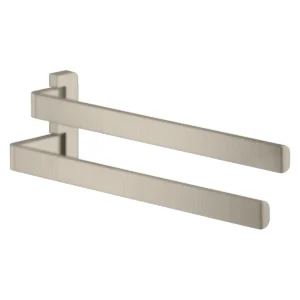 AXOR Universal Softsquare Towel holder twin-handle - Brushed Nickel