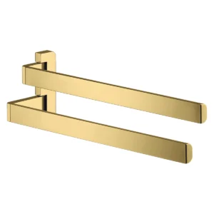 AXOR Universal Softsquare Towel holder twin-handle - Polished Gold Optic