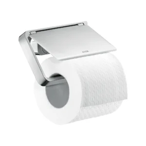 AXOR Universal Softsquare Toilet roll holder with cover - Chrome