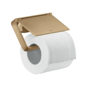 AXOR Universal Softsquare Toilet roll holder with cover - Brushed Bronze