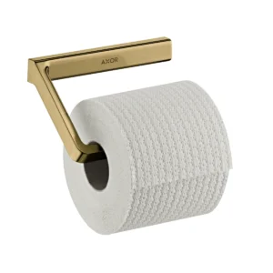 AXOR Universal Softsquare Toilet roll holder without cover - Brushed Gold Optic
