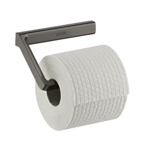 AXOR Universal Softsquare Toilet roll holder without cover - Brushed Black Chrome