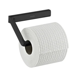 AXOR Universal Softsquare Toilet roll holder without cover - Matt Black