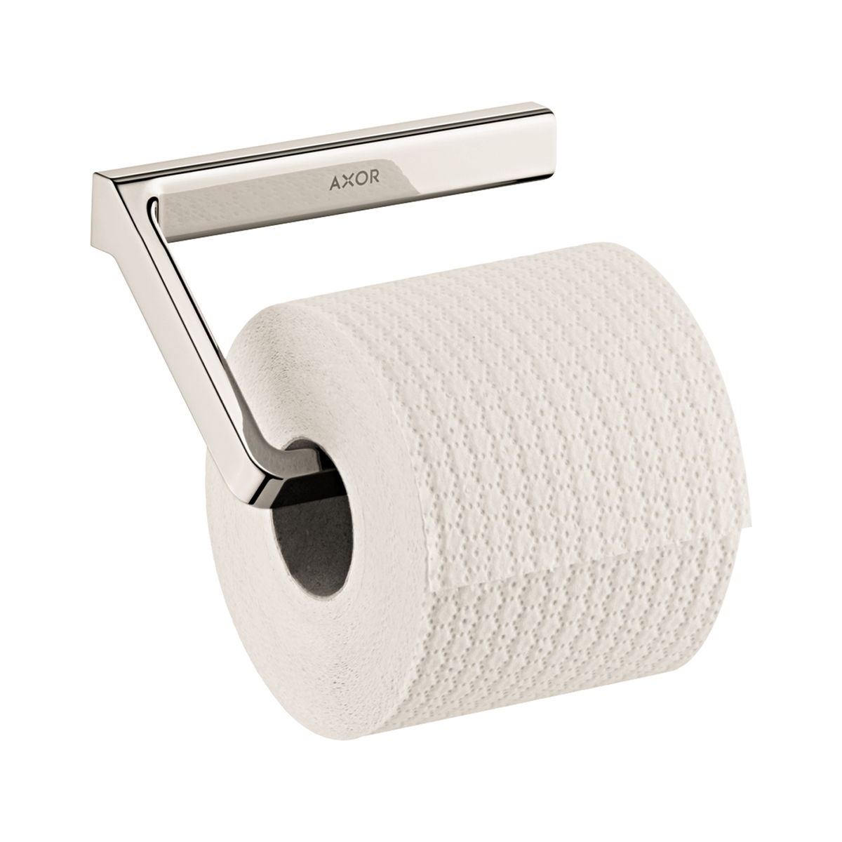 AXOR Universal Softsquare Toilet roll holder without cover - Polished Nickel