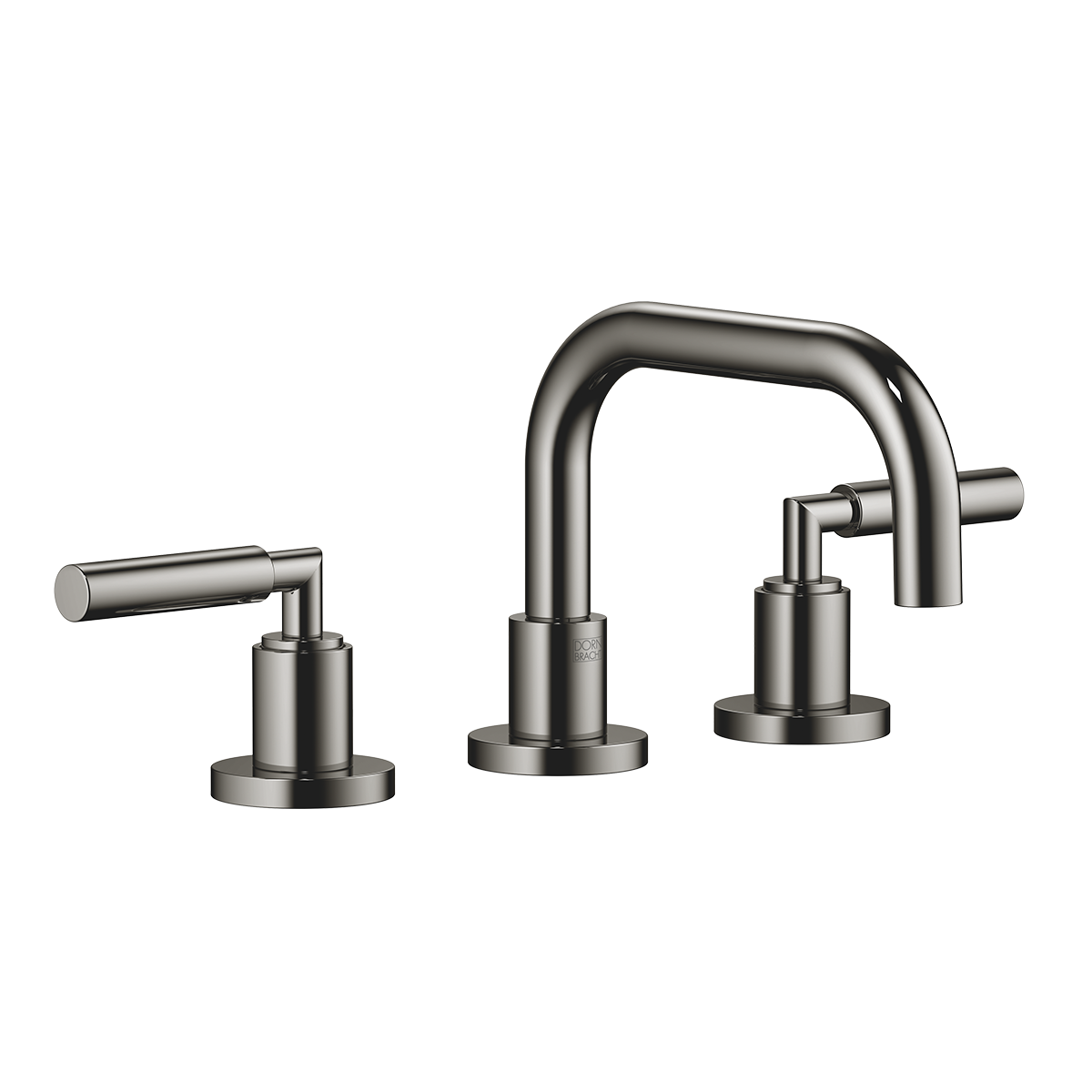 Dornbracht TARA Three-hole basin mixer with pop-up waste with levers - Dark Chrome