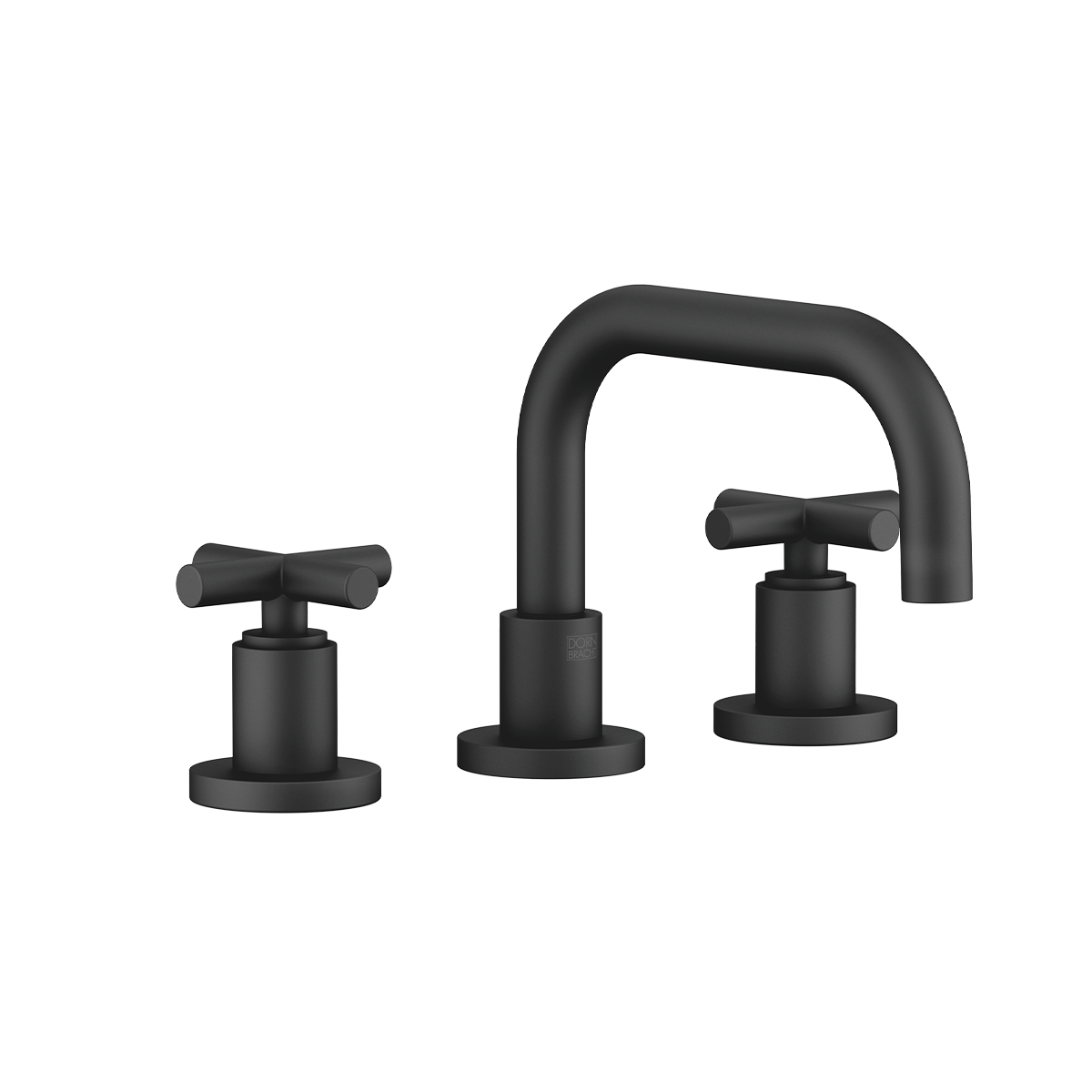 Dornbracht TARA Three-hole basin mixer with pop-up waste with crosshead - Matte Black
