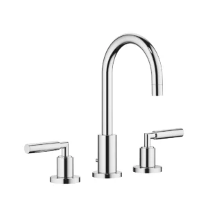 Dornbracht TARA Three-hole basin mixer with pop-up waste 135mm with levers - Chrome