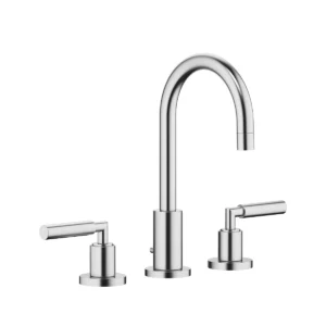 Dornbracht TARA Three-hole basin mixer with pop-up waste 135mm with levers - Brushed Chrome