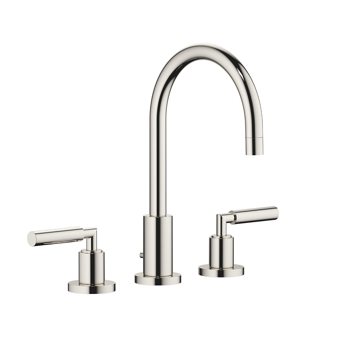 Dornbracht TARA Three-hole basin mixer with pop-up waste 165mm with levers - Platinum