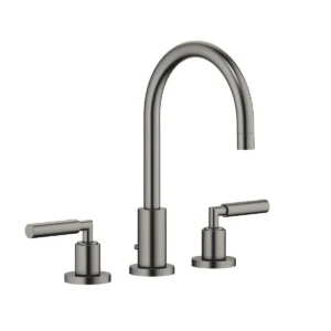 Dornbracht TARA Three-hole basin mixer with pop-up waste 165mm with levers - Brushed Dark Platinum