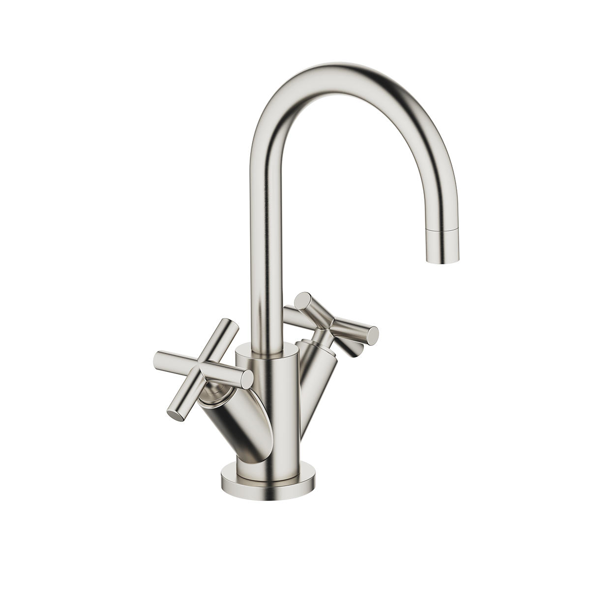 Dornbracht TARA Single-hole basin mixer with pop-up waste 135mm - Brushed Platinum